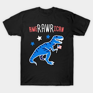 AMERAWRICAN DINO dinosaurs t shirt T-Shirt